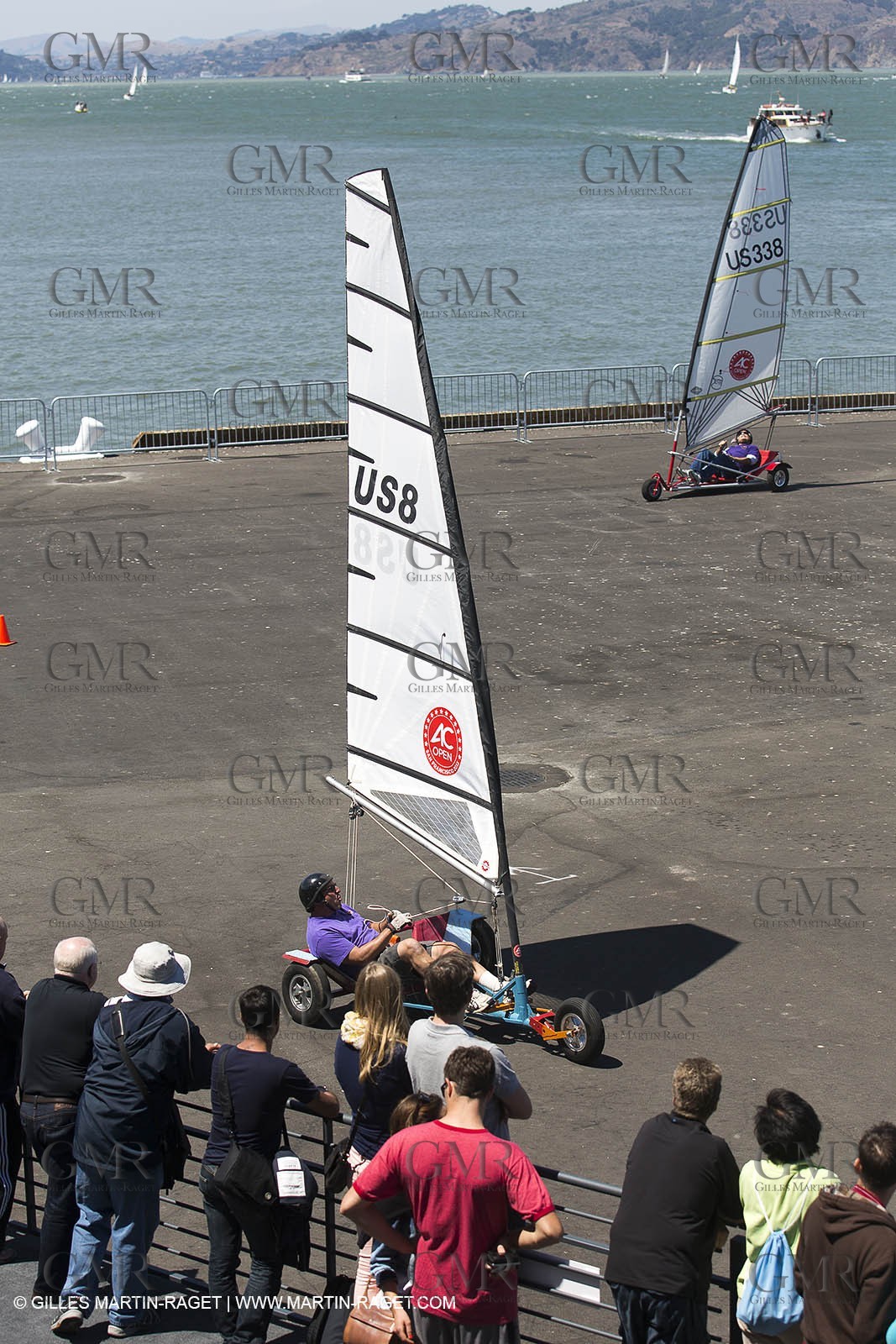 03 08 2013 - San Francisco (USA,CA) - 34th America's Cup - Louis Vuitton Cup - Training Day - America's Cup park - AC Open - Land Sailing demonstration
