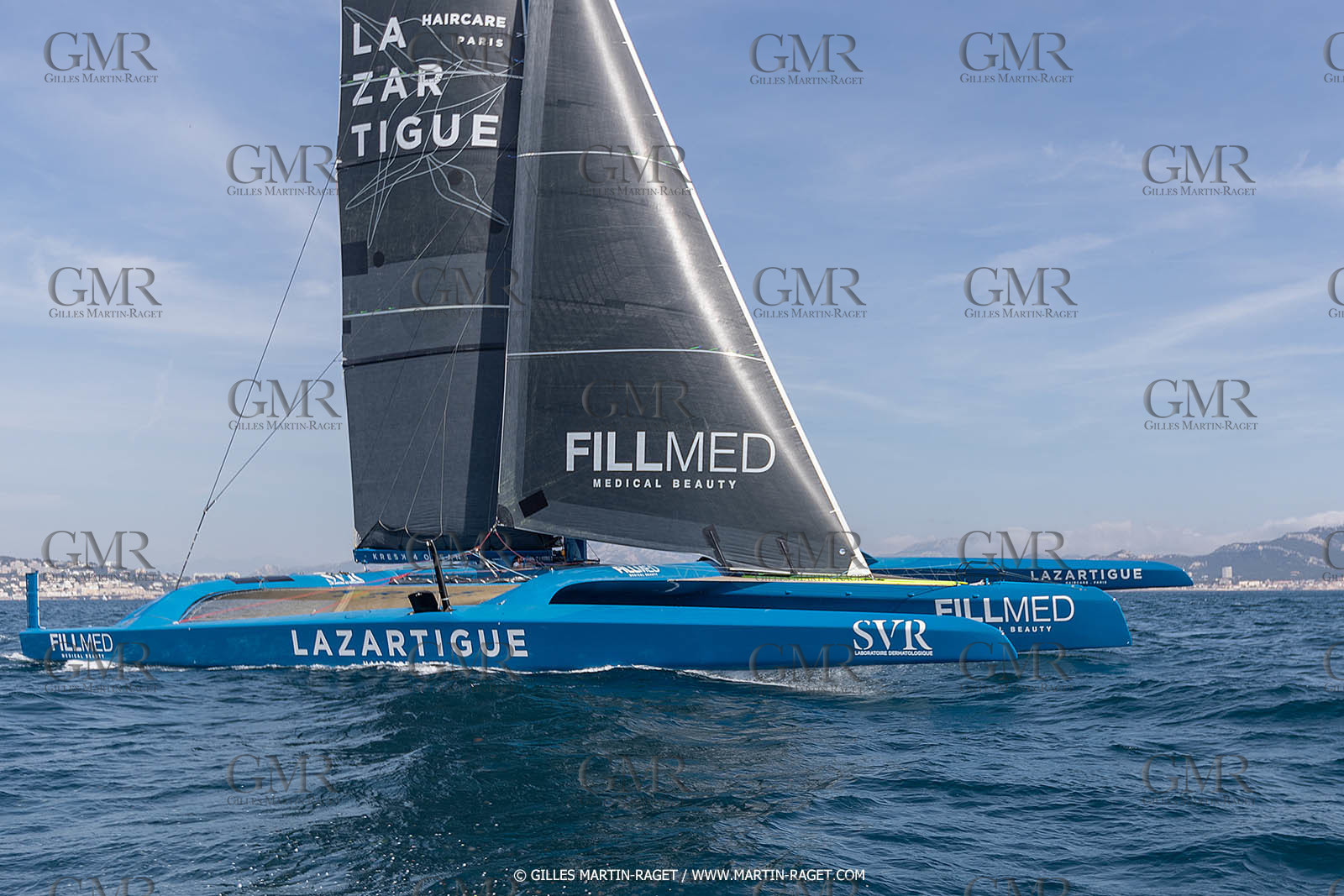 18 05 2022, Marseille (FRA), APremière navigation du trimaran Ultim SVR LAZARTIGUE à Marseille