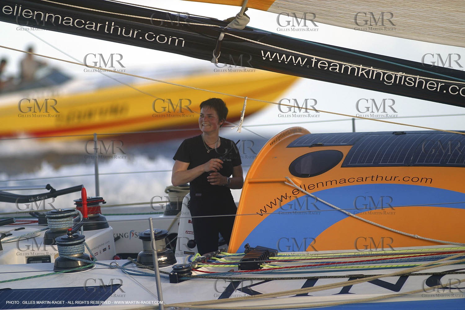 Imoca Class - 2002 Route du Rhum  - Mac Arthur Ellen - Arrivée en Gaudeloupe - Winner -