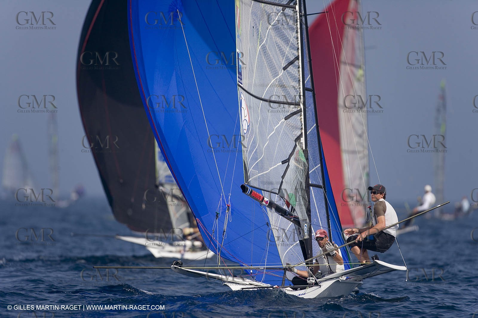 23 04 2007 - 2007 Semaine Olympique Française - Hyères (South of France) - Day 2  - Team France - 49er - LAGRAVIERE Morgan CHRISTIDIS Stephane