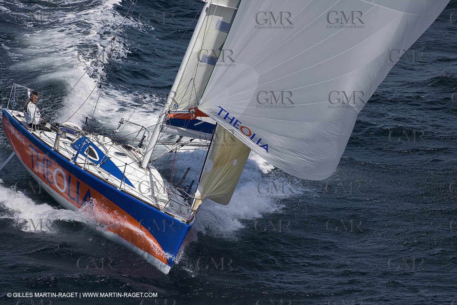06-26-2007 - FIGARO II - THEOLIA - Skipper : Robert Nagy - Training off Marseille (south France) with strong wind conditions