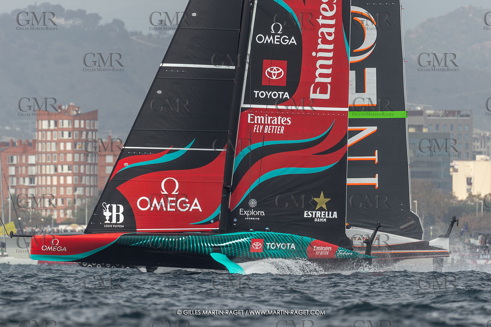 13 10 2024, Barcelona (ESP), Louis Vuitton 37th America's Cup, Final Match, Race Day 2, race 3