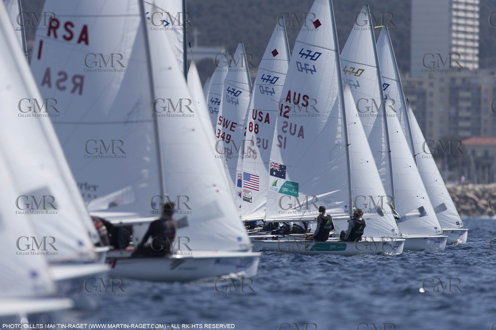 10 04 2015, Marseille (FRA), Yachting Club de la Pointe Rouge - Coupe Internationale de Printemps des 470, Day 3