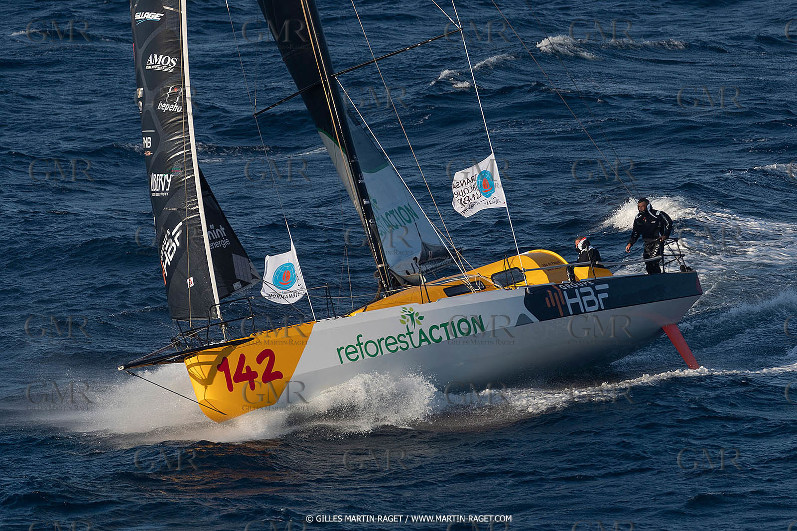 27 08 2021, Marseille (FRA), Transat Jacques Vabre 2021, Class 40, HBF-Reforest'Action (Kito de Pavant, Gwen Gbick)