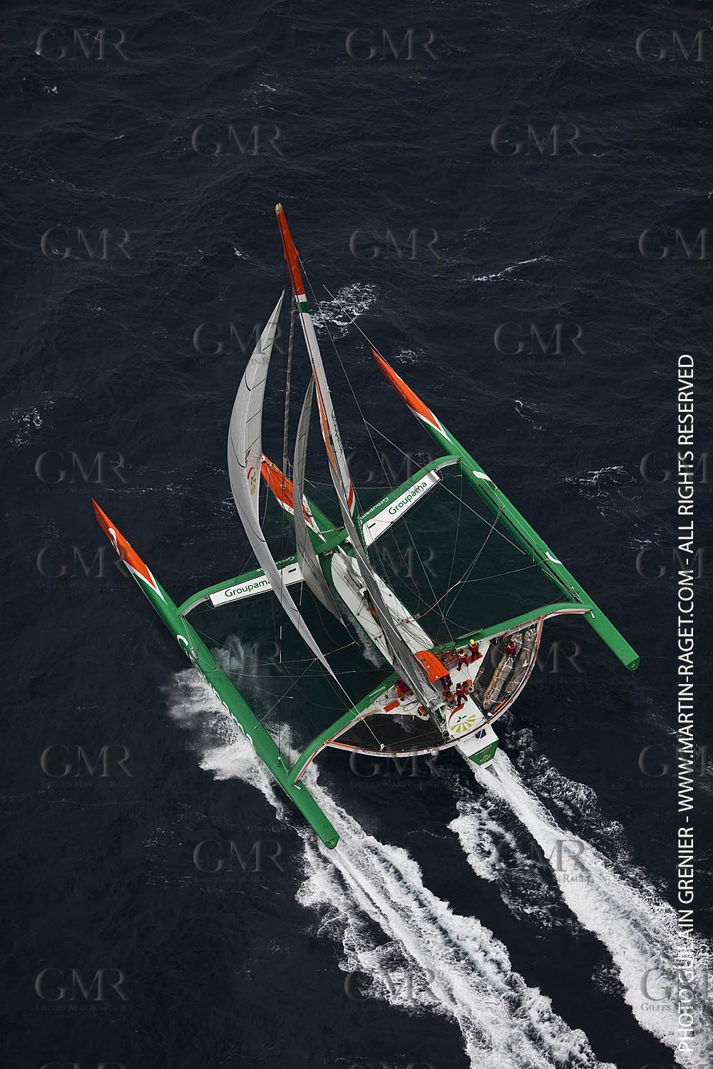 05 14 09 - Marseilles - Mediterranean Record - Groupama 3 - Franck Cammas - G Class - Start from Marseilles to Carthage (Tunisia)