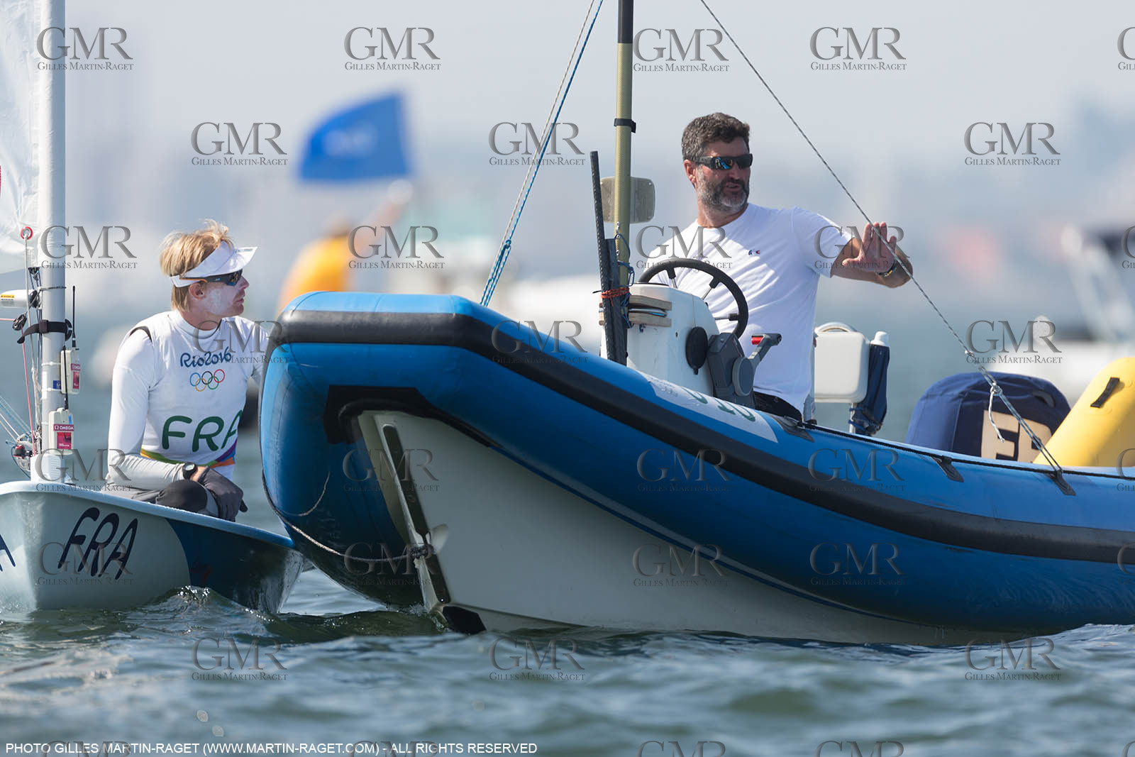 16 08 2016, Rio de Janeiro (BRA), 2016 Olympic Games, Sailing, Laser Medal Race, JB Bernaz, Pascal Rambeau