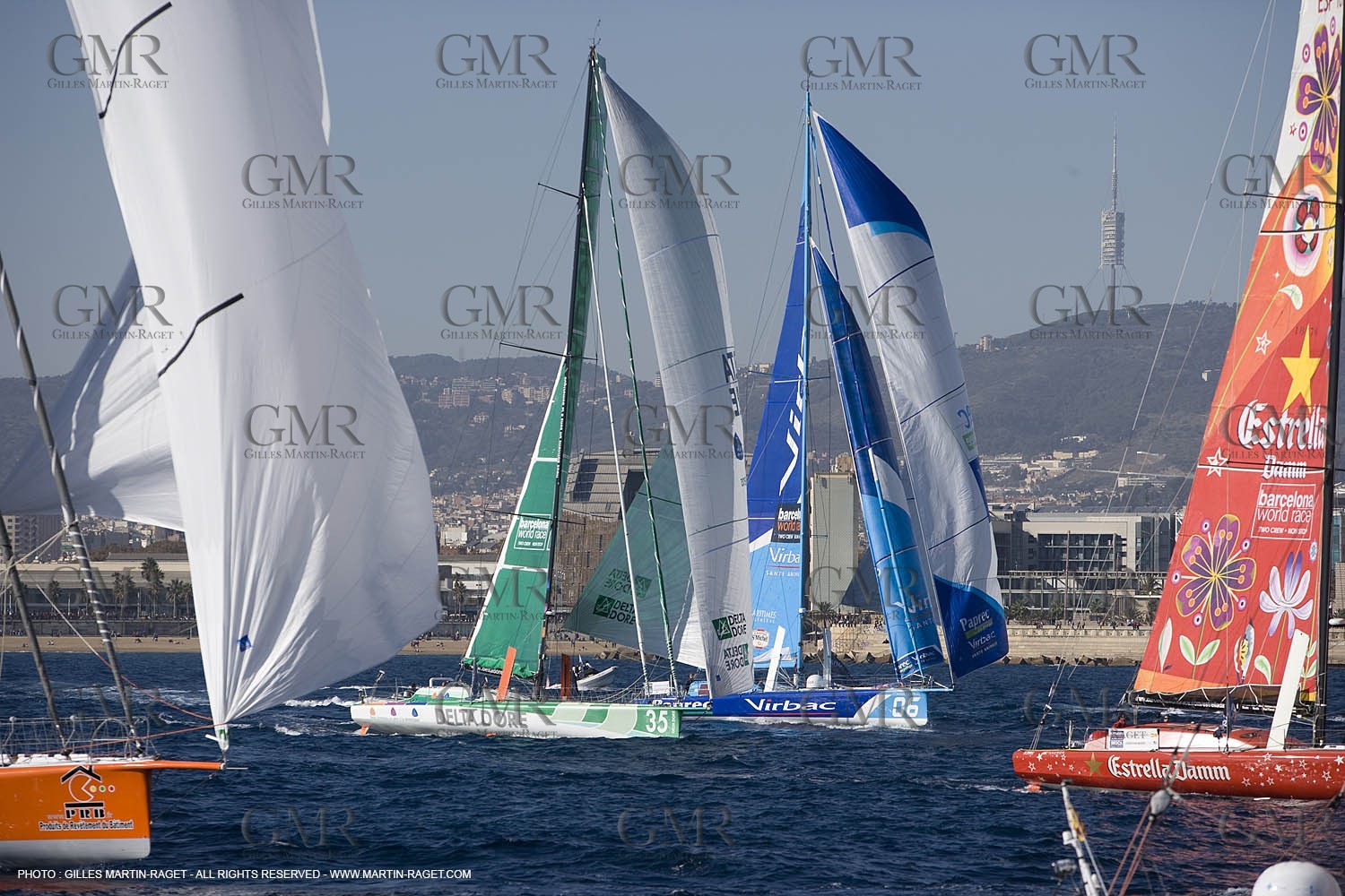 09 11 2007 - Barcelona (Spain) -  Barcelona World Race 2007 - Delta Dore (Jeremie Beyou   Sidney Gavignet)