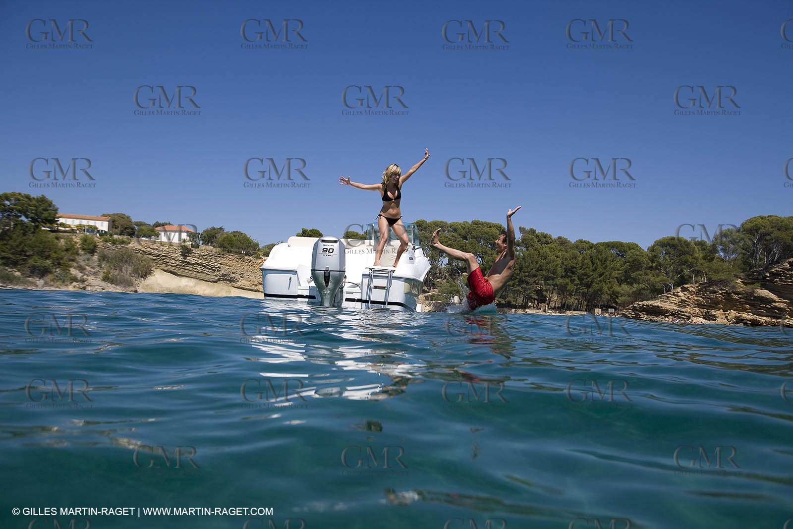 Motor boat mooring