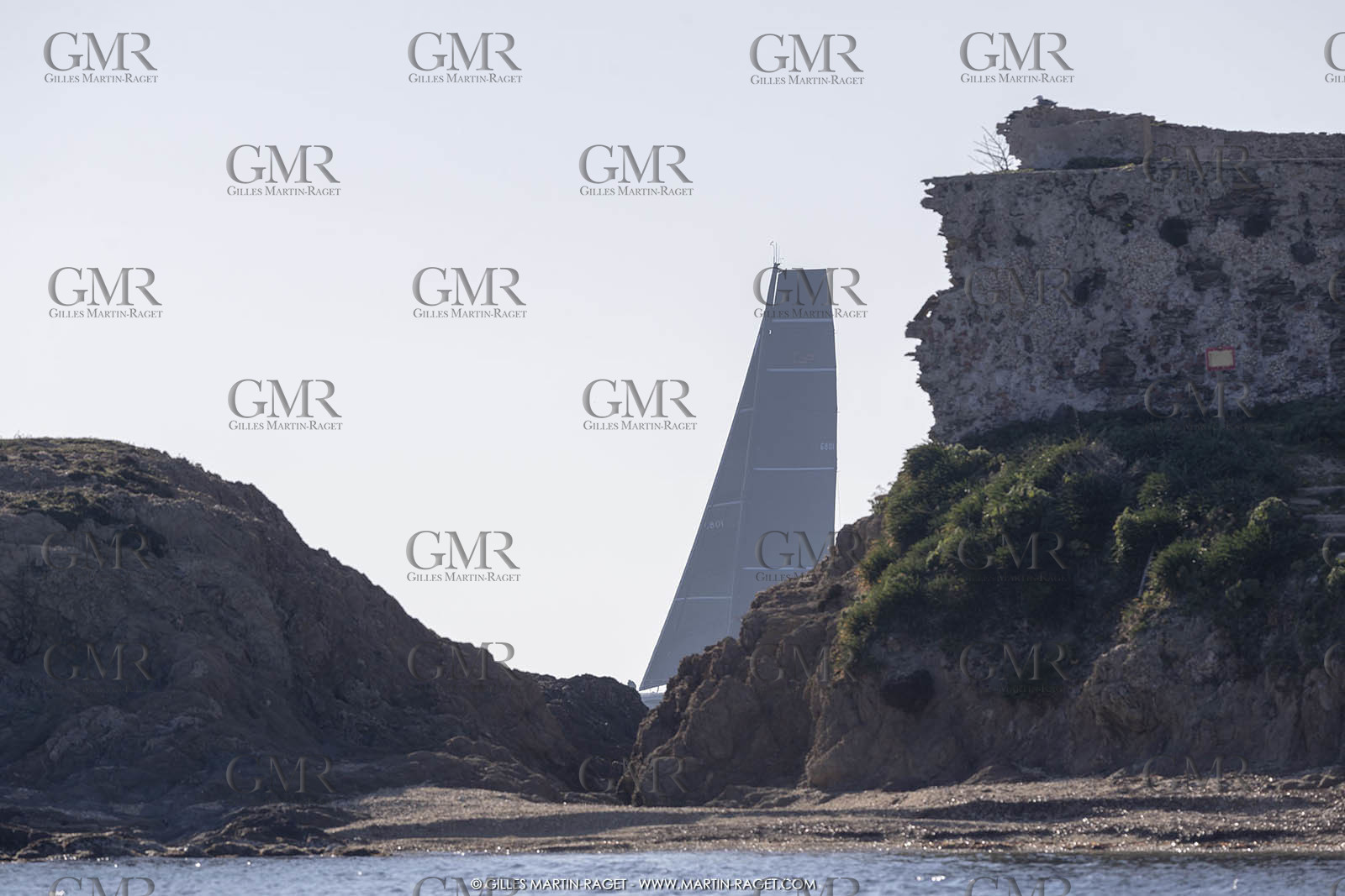 16 02 2019, Porquerolles (FRA,83), Gunboat 68 sail testing  3