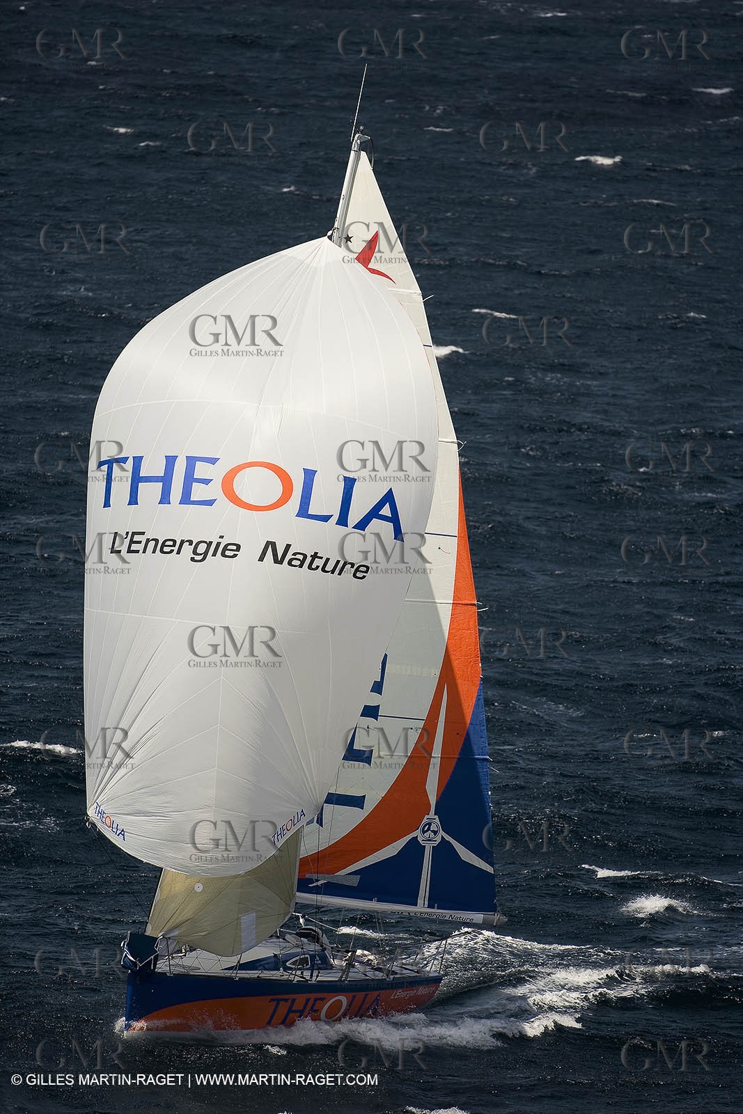 06-26-2007 - FIGARO II - THEOLIA - Skipper : Robert Nagy - Training off Marseille (south France) with strong wind conditions