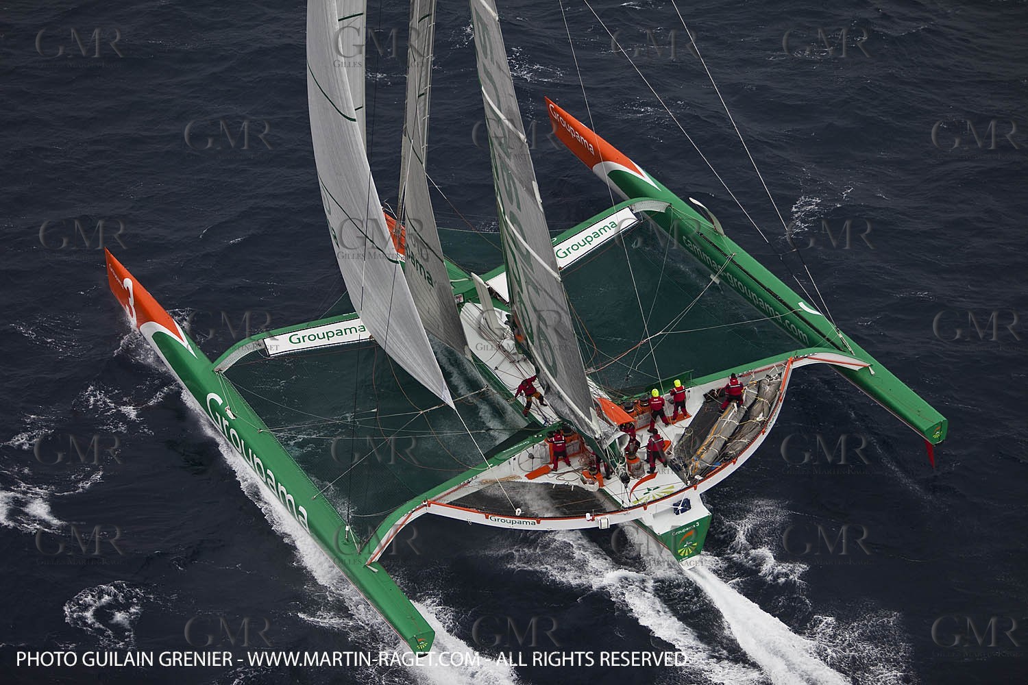 05 14 09 - Marseilles - Mediterranean Record - Groupama 3 - Franck Cammas - G Class - Start from Marseilles to Carthage (Tunisia)