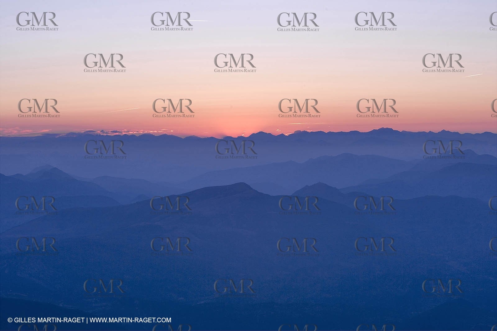 01 09 2007 - Mount Ventoux summit - view toward north and east with Haute Provence and south Alps (Oisans chain)
